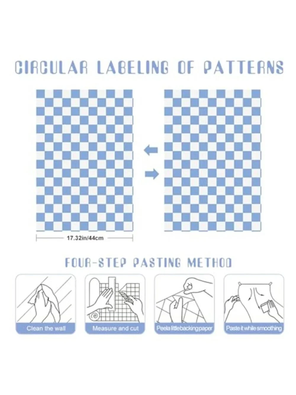 Blue Checkered Peel Stick Wallpaper Checkerboard Contact Paper Removable Vinyl